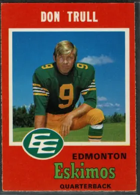 1971 O-Pee-Chee Don Trull #51 Edmonton Eskimos