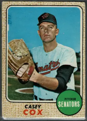 1968 O-Pee-Chee Casey Cox #66 Washington Senators Canadian OPC Pitcher