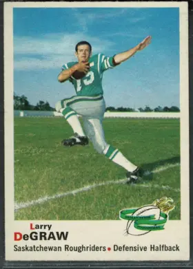 1970 O-Pee-Chee Larry DeGraw #73 Saskatchewan Roughriders