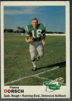 1970 O-Pee-Chee CFL Henry Dorsch #74 Saskatchewan Roughriders EX 6