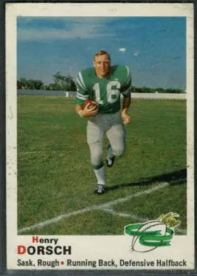 1970 O-Pee-Chee Henry Dorsch #74 Saskatchewan Roughriders