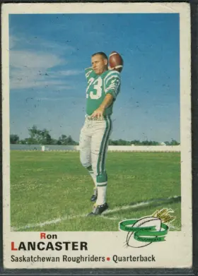 1970 O-Pee-Chee CFL Ron Lancaster #76 Hall of Famer Saskatchewan Roughriders EX-MT 6