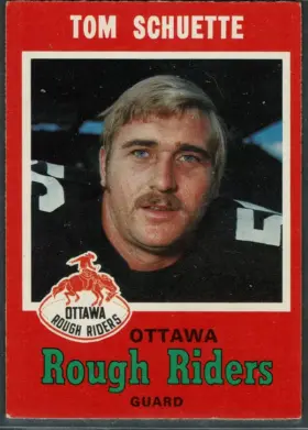 1971 O-Pee-Chee CFL Tom Schuette #80 Ottawa Rough Riders