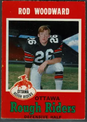 1971 O-Pee-Chee CFL Rod Woodward #83 Ottawa Rough Riders