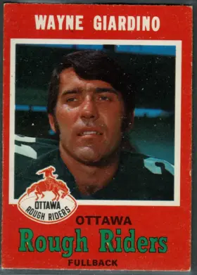 1971 O-Pee-Chee CFL Wayne Giardino #86 Ottawa Rough Riders