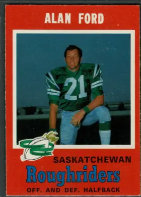 1971 O-Pee-Chee Alan Ford #97 Saskatchewan Roughriders CFL Football Card