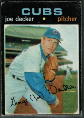 1971 O-Pee-Chee Joe Decker #98 Chicago Cubs