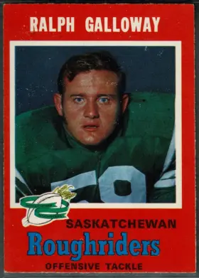 1971 O-Pee-Chee CFL Ralph Galloway #99 Bilingual Back Saskatchewan Roughriders