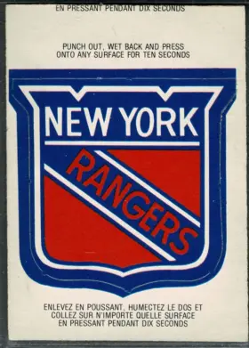 1973-74 O-Pee-Chee New York Rangers #NNO Team Logo Pushout Insert 1st Series