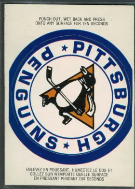 1973-74 O-Pee-Chee Pittsburgh Penguins #NNO Team Logo Pushout Insert 1st Series