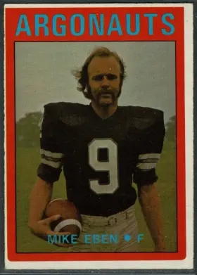 1972 O-Pee-Chee Mike Eben #36 Toronto Argonauts