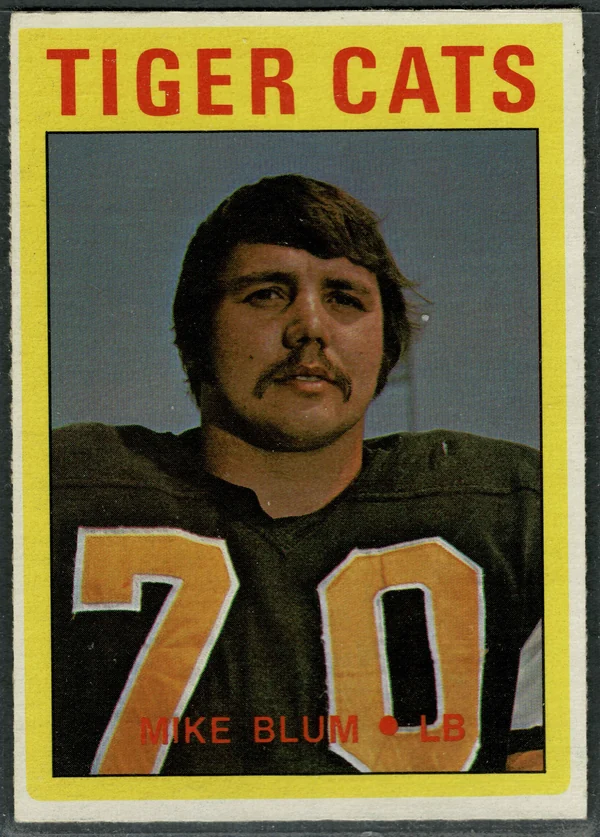 1972 O-Pee-Chee Mike Blum #10 Hamilton Tiger-Cats CFL