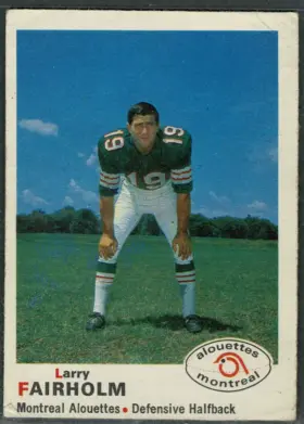 102 Larry Fairholm 1970 O Pee Chee Front Vg Ex from 4 1