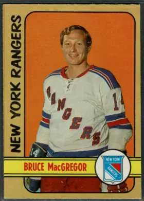 1972-73 O-Pee-Chee Bruce MacGregor #103 New York Rangers