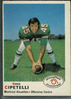 1970 O-Pee-Chee CFL Gene Cipetelli #105 Montreal Alouettes VG-EX 4