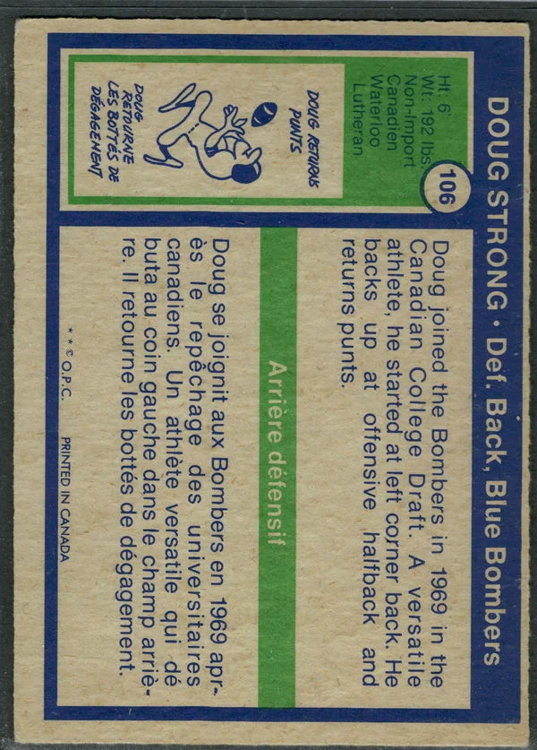 106 Doug Strong 1972 O Pee from Chee Back