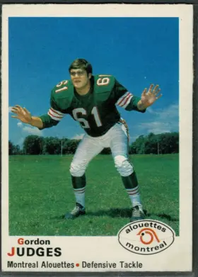 1970 O-Pee-Chee Gordon Judges #107 CFL Rookie Card Montreal Alouettes VG-EX 4