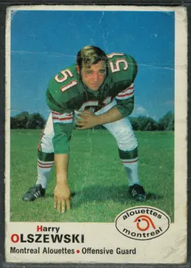 1970 O-Pee-Chee Harry Olszewski #108 Montreal Alouettes VG 3