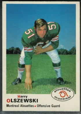 1970 O-Pee-Chee Harry Olszewski #108 Montreal Alouettes VG-EX 4