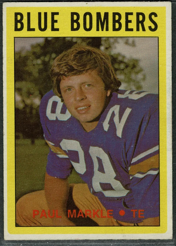 1972 O-Pee-Chee CFL Paul Markle #108 Base Set Winnipeg Blue Bombers CFL