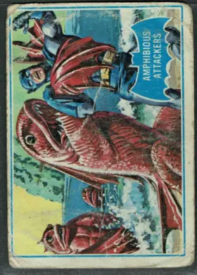1966 Topps Batman The Mermen #10B Raw Batman Blue Bat B Series