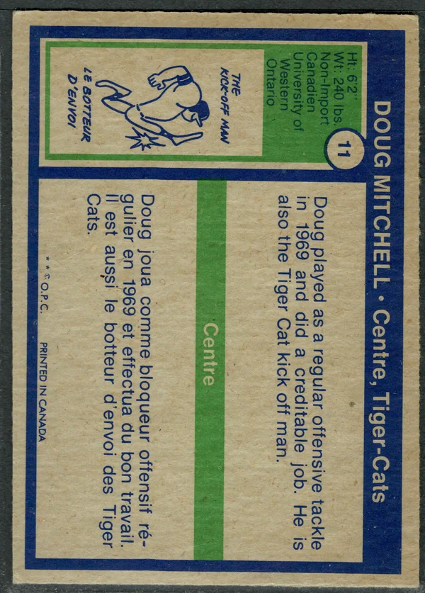 11 Doug Mitchell 1972 O Pee from Chee Back