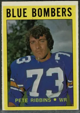 1972 O-Pee-Chee CFL Pete Ribbins #112 Base Set Winnipeg Blue Bombers CFL