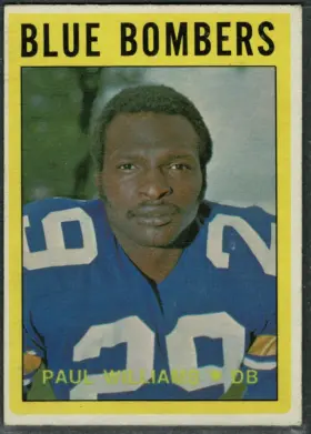 1972 O-Pee-Chee Paul Williams #117 Winnipeg Blue Bombers