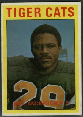 1972 O-Pee-Chee Max Anderson #13 Hamilton Tiger-Cats CFL