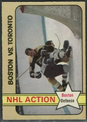1972-73 O-Pee-Chee Dallas Smith #135 In Action Boston Bruins