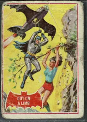 1966 O-Pee-Chee Batman #13A Out on a Limb Riddler Puzzle Back Canadian Red Bat