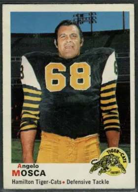 1970 O-Pee-Chee CFL Angelo Mosca #14 Hall of Famer Hamilton Tiger-Cats EX 5