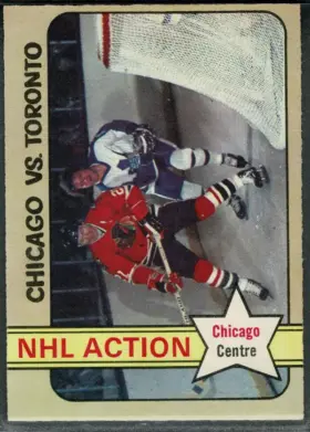 1972-73 O-Pee-Chee Stan Mikita #156 In Action Chicago Blackhawks