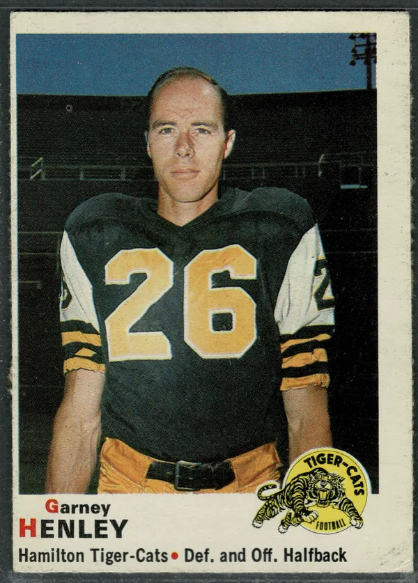 1971 O-Pee-Chee CFL Garney Henley #16 Hall of Fame Hamilton Tiger-Cats EX-MT 6
