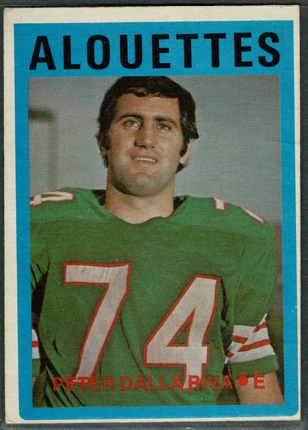 1972 O-Pee-Chee Peter Dalla Riva #17 Montreal Alouettes