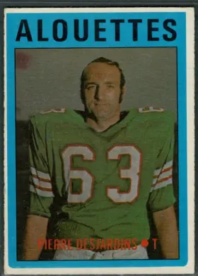 1972 O-Pee-Chee CFL Pierre Desjardins #18 Montreal Alouettes VG-EX 4
