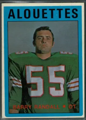 1972 O-Pee-Chee Barry Randall #23 Montreal Alouettes