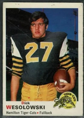 1970 O-Pee-Chee Dick Wesolowski #23 Hamilton Tiger-Cats EX 5