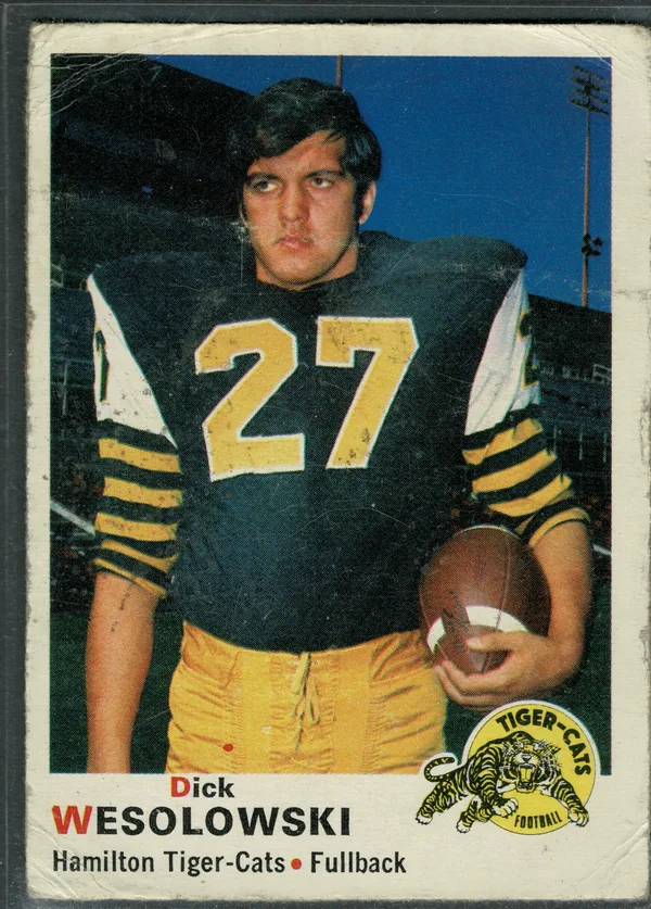 1970 O-Pee-Chee Dick Wesolowski #23 Hamilton Tiger-Cats VG-EX 4