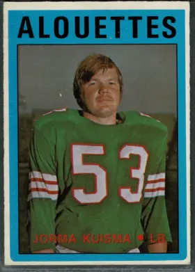 1972 O-Pee-Chee Jorma Kuisma #25 Montreal Alouettes