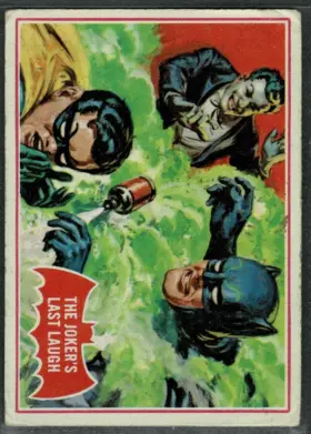 1966 O-Pee-Chee Batman #26A The Joker's Last Laugh Joker Puzzle Back Canadian Red Bat