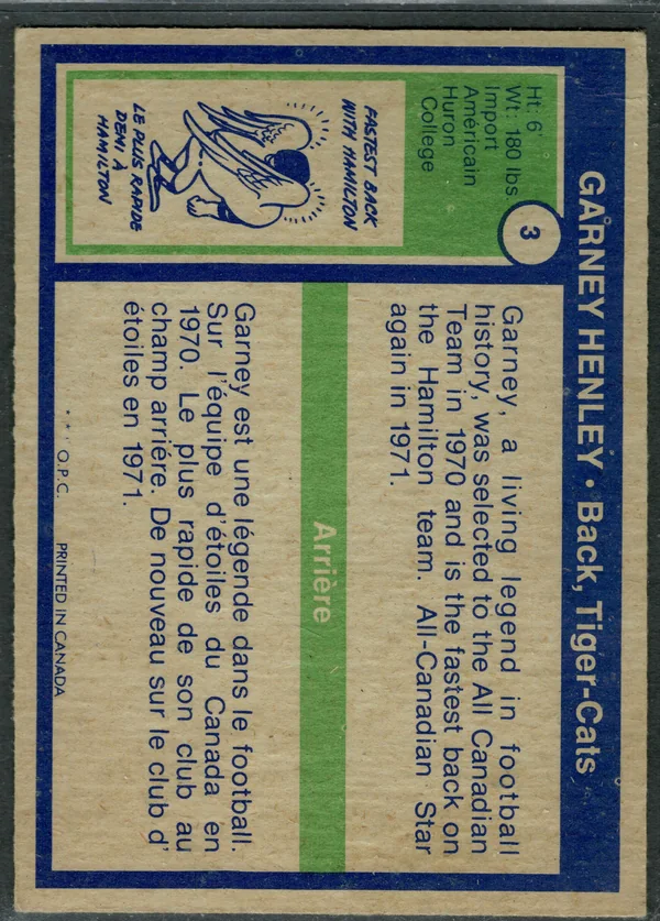 3 Garney Henley 1972 O Pee from Chee Back