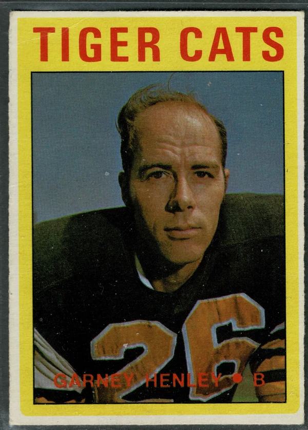 1972 O-Pee-Chee Garney Henley #3 Hamilton Tiger-Cats CFL Hall of Fame MVP