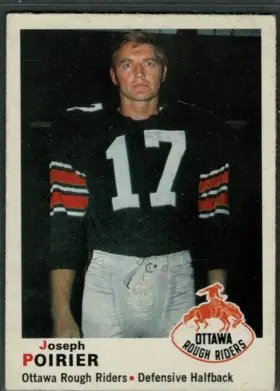 1970 O-Pee-Chee CFL Joseph Poirier #38 Bilingual Back Ottawa Rough Riders EX 5