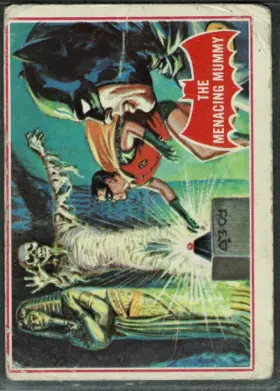 1966 O-Pee-Chee Batman The Menacing Mummy #3A Batman Puzzle Back Red Bat A Series