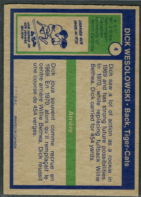 4 Dick Wesolowski 1972 O Pee from Chee Back