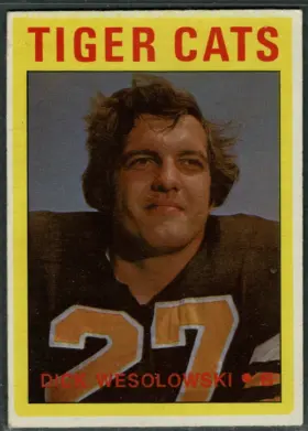 1972 O-Pee-Chee Dick Wesolowski #4 Hamilton Tiger-Cats CFL