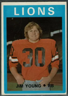 1972 O-Pee-Chee CFL Jim Young #40 BC Lions VG-EX 4
