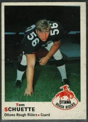 1970 O-Pee-Chee CFL Tom Schuette #40 Bilingual Back Ottawa Rough Riders VG-EX 4