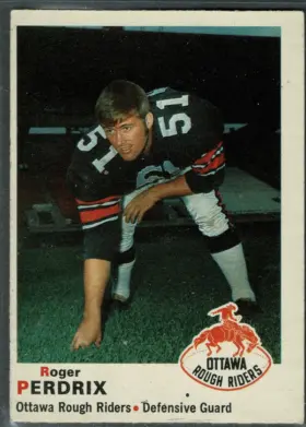 1970 O-Pee-Chee CFL Roger Perdrix #41 Bilingual Back Ottawa Rough Riders EX 5